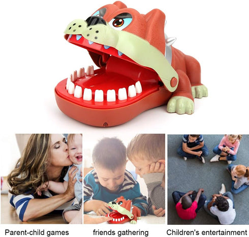 Pssopp Bulldog Teeth Game, Dentist Bite Finger Game Hand Funny Board for Adults Kids Friends Family Fun at Home Travel...