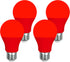 GREENIC Red Light Bulbs 9W (60 Watt Equivalent), 120V E26 Base A19 Red LED Lights for Bedroom, Porch, Holiday, Party, Valentine's Day, Halloween, ...