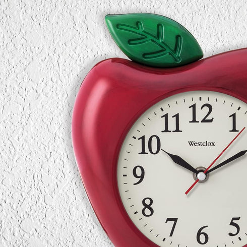Westclox 10" 3-Dimensional Apple Wall Clock- Model #38038A...