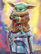 Plzoslly Paint by Numbers for Adults Kids, Star Wars Baby Yoda DIY 5D Diamond Painting Kits Mandalorian Round Full Drill Crystal Rhinestone Embroi...