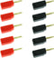 Maxmoral 10pcs 2mm Mini Stackable Banana Plug Wire Cable Connector(Red+Black)...
