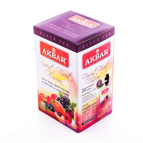 Akbar Flavoured Teas With Real Fruit Pieces - 20 Foil Tea Bags (Forest Fruit Fusion)...
