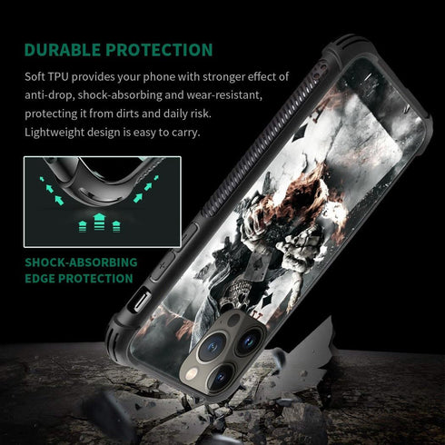 CARLOCA Compatible with iPhone 15 Pro Max Case,Skull Poker iPhone 15 Pro Max Cases Graphic Design Shockproof Anti-Scratch Drop Protection Case...