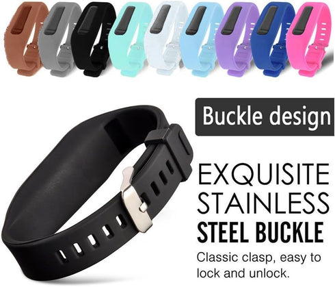 Buckle Bracelet for Fitbit One, Replacement Silicone Band with Chrome Watch Clasp and Fastener Buckle for Fitbit One...