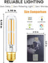 Leools T10 Led Bulb,Dimmable 6W Led Tubular Bulbs,E26 LED Edison Bulb, 60 Watt Incandescent Bulb Equivalent,Warm White 2700K, Clear Glass, E27 Lam...