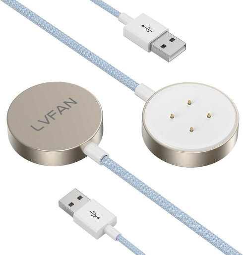 LVFAN Charger for Fitbit Versa 4 / Sense 2 / Pixel Watch 2, Charger Replacement Charging Cable Accessories Nylon Braided Cord Charger for Fitbit S...