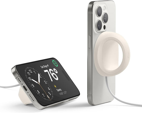 elago Grip Stand Compatible with MagSafe Charger, Phone Holder Compatible with iPhone 15/14/13/12 Series, Designed for Nightstand Mode [Charging C...