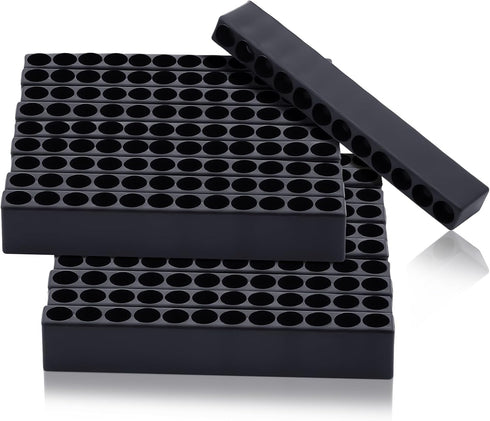 20 Pcs 12 Holes Hex Shank Bit Holder Screwdriver Head Storage Case Drill Bit Organizer Plastic Drill Bit Case Drill Bit Storage Fit for 1/4 Inch H...