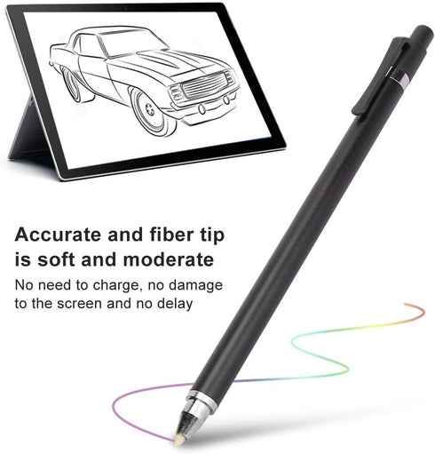 Universal Pen, Battery Pencils with High Sensitivity & Palm Rejection, Double Headed Phone Tablet Pen for for Samsung for iOS for LG (Black)...