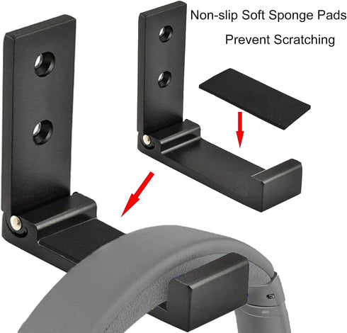 Folding Coat Hooks, Foldable Wall Hooks for Hanging Aluminum Alloy Cloth Hanger Coat Hanger Headphones Holder Headset Wall Hanger Hook- Pack of 4...