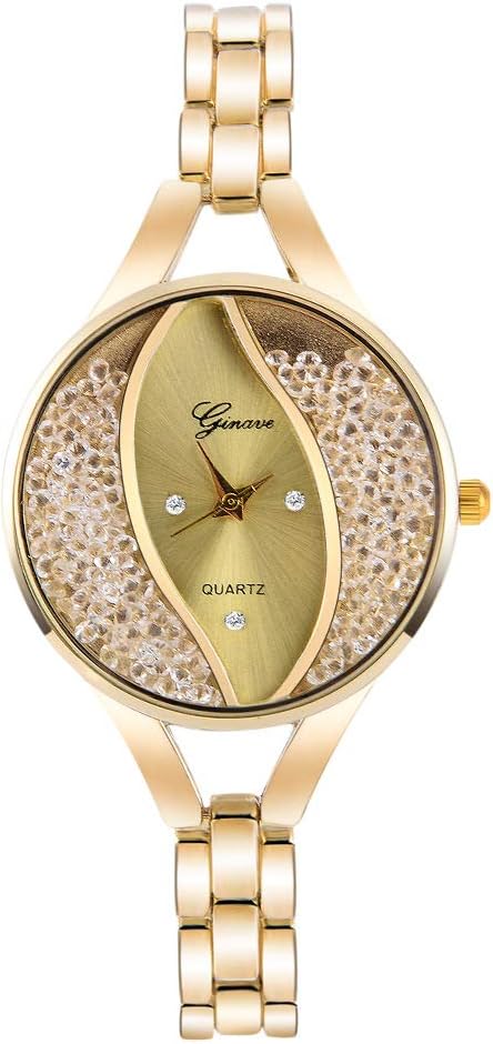 Weicam Women's Diamond Wristwatch Bangle Bracelet Jewelry Set Analog Quartz Wrist Watch for Ladies...