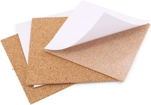 40 Pcs Square Self-Adhesive Cork Sheets,4"x 4" Cork Mats Backing Sheets Mini Wall Cork Tiles for Heat Resistant Coasters and DIY Crafts Supplies...