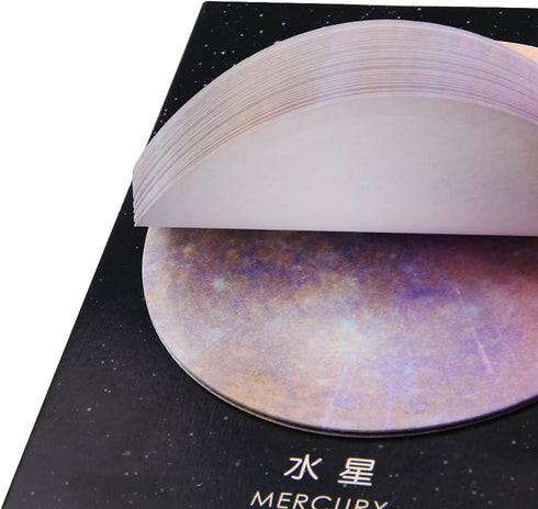 GTHER Planet Sticky Note, Moon Earth Sticky Notes Cute Fun Cool Circle Self-Adhesive Note Self-Stick Memo Pad Notes for College Classroom Office N...