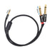 Devinal 3.5mm TRS to Dual 1/4"(6.35mm) TS Y-Cable, 1/8" to Two 6.35mm Mono Stereo Splitter Cord, Compatible for Computer Sound Cards, CD Players, ...
