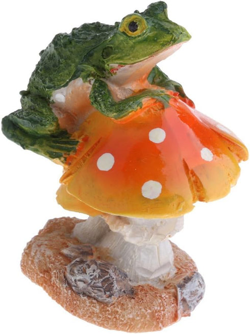 Resin Mushroom with Animal Ornament Fairy Garden Mushroom Garden Pots Decoration Pottery Ornament for DIY Dollhouse Potting Shed Flowerpot Plants ...