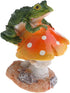 Resin Mushroom with Animal Ornament Fairy Garden Mushroom Garden Pots Decoration Pottery Ornament for DIY Dollhouse Potting Shed Flowerpot Plants ...