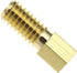 Create idea 4pcs Brass Gold Plating Banana to Spade Adapter Connector 2 Screw-in Angles for Audio Cables Adapters...