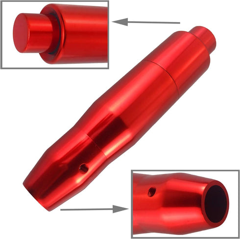 Lunsom Automatic Shift Knob Metal Car Shifting with Push Button Aluminum Alloy Shifter Lever Handle Long Stick Gear Head Fit Most Auto Transmissio...