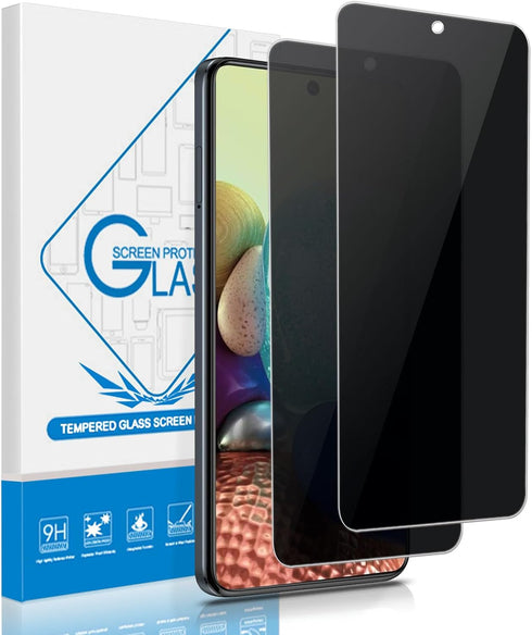 YMO 2 Pack for Samsung Galaxy A71 5G Privacy Screen Protector,9H Hardness Tempered Glass Anti-Spy Screen Protective Film for Samsung A71 5G,Easy t...