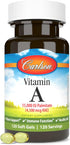 Carlson - Vitamin A, 15000 IU Palmitate (4500 mcg RAE), Vision Health, Healthy Skin, 120 Softgels...