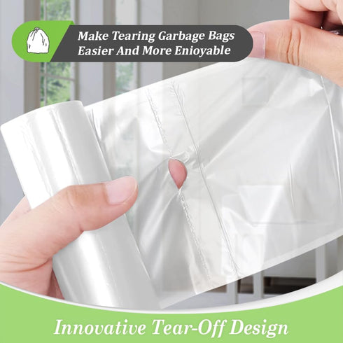 0.5 Gallon Mini Strong Trash Bags Garbage Bags, Tiny Bathroom Trash Can Liners by Teivio, Small Plastic Bags for Desktop Trash Bin/Dog/Poop Car, F...