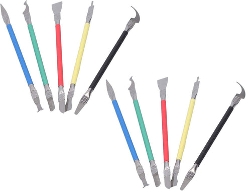 CPU Glue Removal Tool, 2Set TE-018 5 in 1 IC Chip Repair Thin Blade NAND Disassembler BGA Repair Knife Disassembly Glue Motherboard Chip Disassemb...