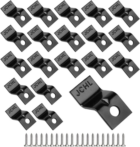Table Desk Top Fasteners with Screws Black Heavy Duty Z Table Top Connectors Table Clips/Table Top Brackets, Set of 20 Packs (Include 20 Clips and...