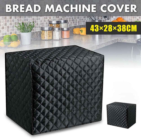 Bread Maker Cover, Cotton Quilted Diamond Stitching Bakeware Protector,Kitchen Toaster Appliance Dust Cover, Machine Washable(Black, 17"x11"x15")...