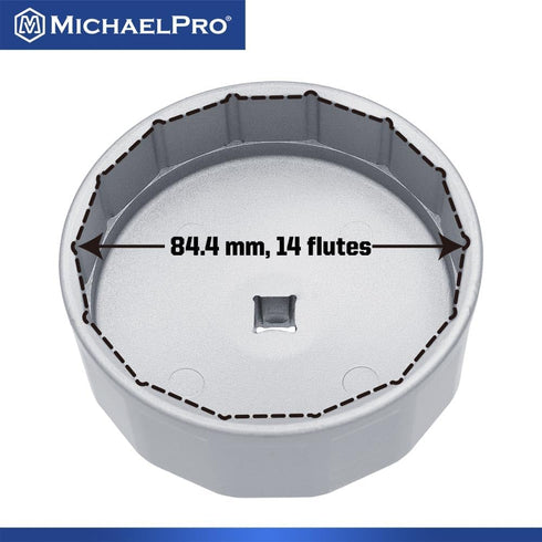 MichaelPro 84.4mm Oil Filter Cap Wrench Compatible with Mercedes-Benz, Dodge and Jeep 3.0L V6 Diesel Engines, 14 flutes, Easily Remove Stubborn Oi...