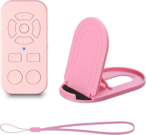 TikTok Scrolling Remote Control for iPhone & Android Smartphone, Bluetooth Page Turner for Kindle App, Photo and Video Clicker, Include Phone Stan...