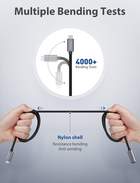 Stouchi USB C Extension Cable 10FT/3M, USB C Extension Cable Type C 3.1 Male to Female Fast Charging & Audio Data Transfer for iPhone 15, iPad Min...