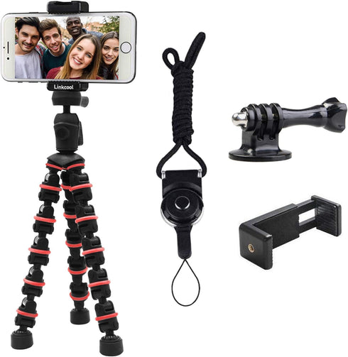 Phone Tripod, Linkcool Octopus Tripod with Wireless Remote Phone Holder Mount Use as iPhone Tripod, Cell Phone Tripod, Camera Tripod, Travel Tripo...