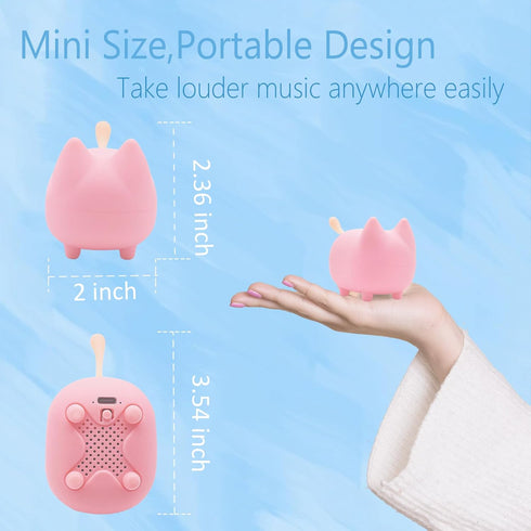 Portable Bluetooth Speaker, Mini Wireless Speakers with Clarity Stereo, TWS Pairing,Built-in Mic, Super Bass, Cute Pet Mini Speaker Subwoofer?Birt...