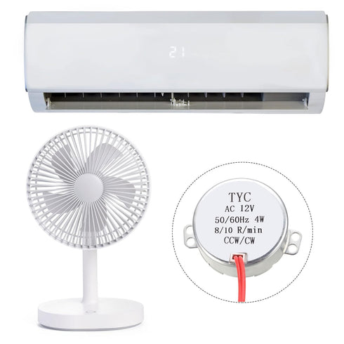 Synchronous Gear Motor AC 12V 2-2.4RPM 50-60Hz D Shaft CCW/CW 4W Electric Motor Turntable Motor for Cup Turner Electric Fan...