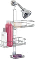 InterDesign Linea Adjustable Shower Caddy - Bathroom Storage Shelves for Shampoo, Conditioner and Soap, Silver...