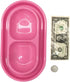 Cat Kitten Dish Dog Puppy Feeder Pet Bowl 3 Colors New Pink...