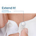 Premium 3-pack Of Collar Extenders (White) For Men And Women - Magic Extension For Shirts Of All Kinds, Soft & Elastic Design - Neck Button Extend...