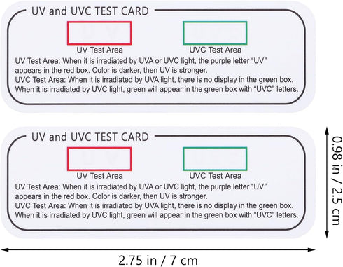 UVC Light Test Card, UV Intensity Test Card | 3-in-1 UV Test Card | UVA & UVC Light Identifying Card | UV Bulb & LED Intensity Reading Card | UV D...