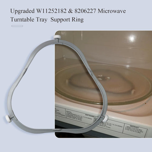 2 Pack New Upgraded W11252182 & 8206227 Microwave Turntable Support, Glass Tray Support - Compatible Amana Kenmore Whirlpool Microwave Parts - Rep...
