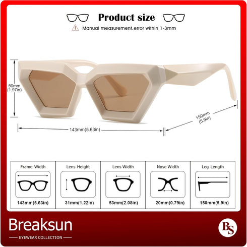 Thick Frame Cat Eye Sunglasses for Women Vintage Trendy Cateye Sun Glasses Retro Style Shades...