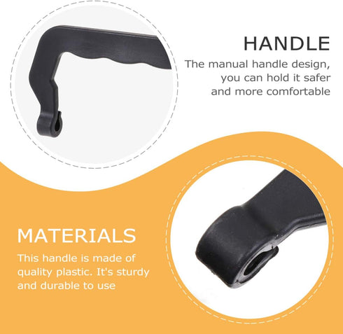 Zerodeko 10Pcs Pet Cage Handles, Black, Portable Plastic, Easy Install, Comfortable to Hold, Replacement Parts for Dog, Cat, Rabbit, Hamster, Bird...