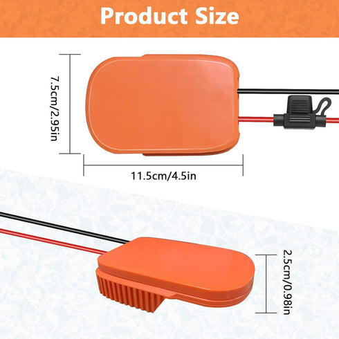 ?2 Packs? Power Wheel Adapter for AEG RIDGID 18V MAX Lithium Battery Adapter Power Wheels Battery Converter Kit with Fuses & Wire Terminals, 12AWG...