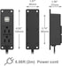 Power Strip with USB Ports, Wall Mounted Power Strip Flat Plug, 2AC Outlet 2 USB, 6.56 Feet Extension Cord for Desktop Desk Conference Table Cabin...