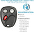 Keyless2Go Replacement for Keyless Entry Car Key Vehicles That Use 3 Button LHJ011-2 Pack...