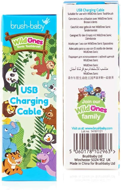 Brushbaby Magnetic USB Charging Cable for WildOnes Rechargeable Sonic Toothbrushes....