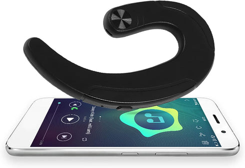 Over The Ear Open Ear Earbuds Q25 Abs Wireless Bluetooth Headset Earphone Stereo Earhook with Micphone (Black) (Black)...