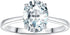 JewelryPalace Oval Cut 2ct Cubic Zirconia Engagement Rings for Women, 14K White Gold Plated 925 Sterling Silver Promise Ring for Her, Simulated Di...