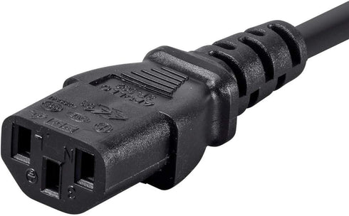 Monoprice 3ft 16AWG Power Cord Cable w/ 3 Conductor PC Power Connector Socket (C13/5-15P) - Black...