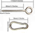 Hammock Hanging Kit, stainless steel hammock hardware by Load Capacity 1300lbs Hammock Eye Hook screws & Carabiners for Hanging Swing, Hammock, Tr...