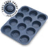 Silicone Muffin Baking Pan & Large Cupcake Tray 12 Cup - Nonstick Cake Molds/Tin, Silicon Bakeware, BPA Free, Dishwasher & Microwave Safe (12 Cup ...